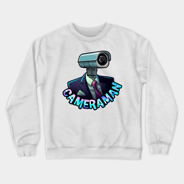 Cameraman of The alliance, skibidi toilet themed cameramen Crewneck Sweatshirt by Silurostudio